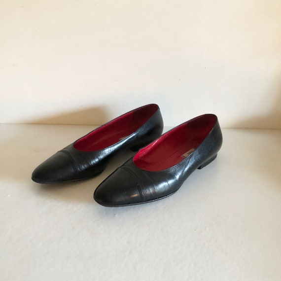 CELINE Flat Ballet Shoes Black Leather Size 37 1/2 - Etsy