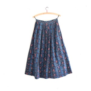 Laura Ashley vintage corduroy floral skirt