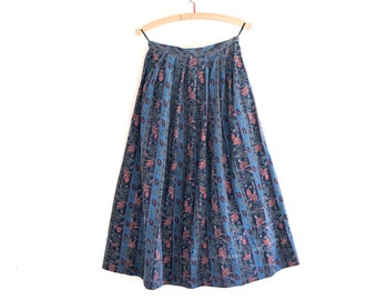 Laura Ashley vintage corduroy floral skirt