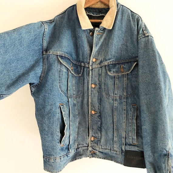 Uganda Blinke efterklang Valentino Vintage Winter Lined Denim Jeans Jacket Oversize - Etsy