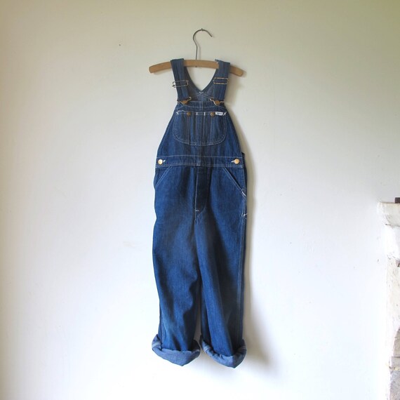 Vintage 70s LEE Kids Bib Overalls • Child 6/8 • Made in Usa