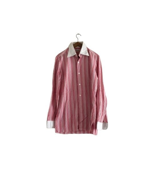 CHARVET Paris place Vendôme Vintage 70s Striped red and white 