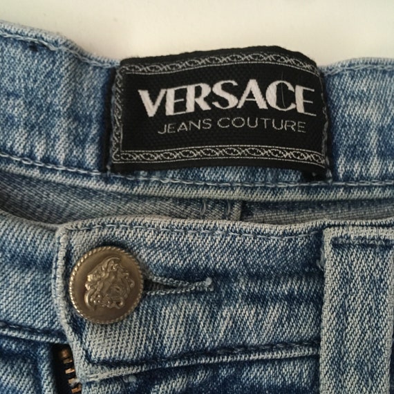 VERSACE Jeans Couture Vintage Denim High Waist Summer Soft Denim Medusa  Head Tag Made in Italy Mom Fit Xs/small -  Norway