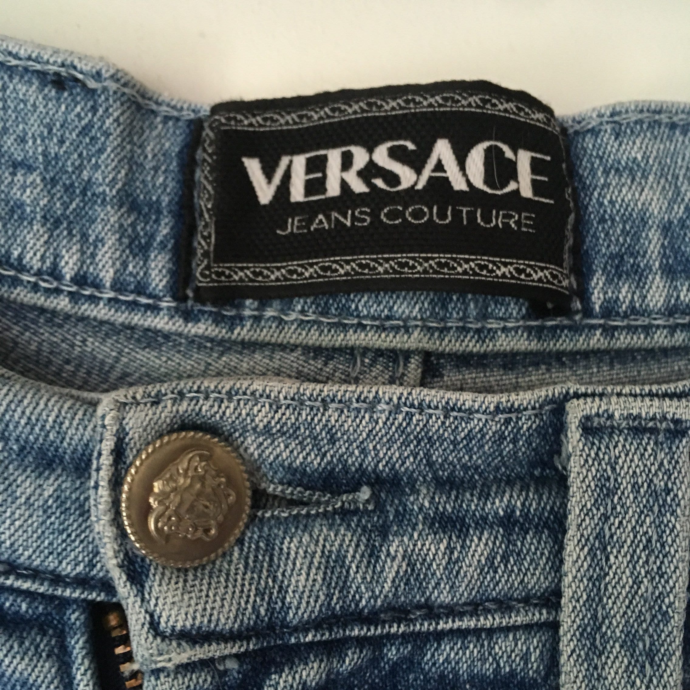 VERSACE Jeans Couture Vintage Denim High Waist Summer Soft