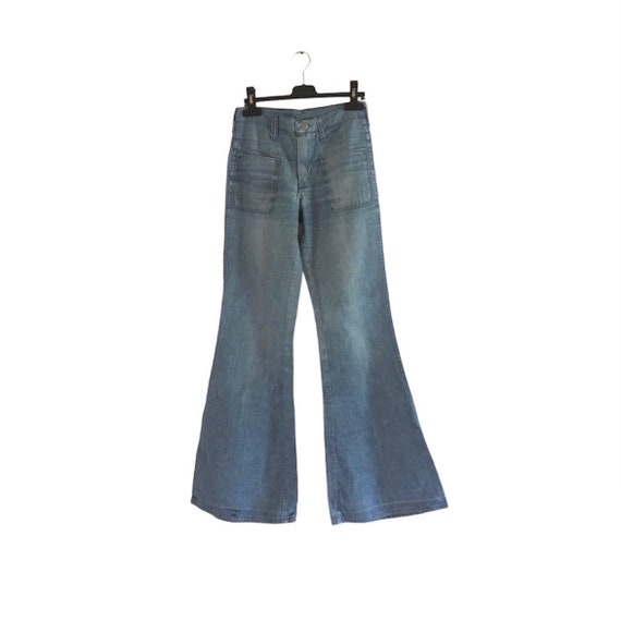 Vintage 70s Wrangler Blue Bell high waist Flare s… - image 2