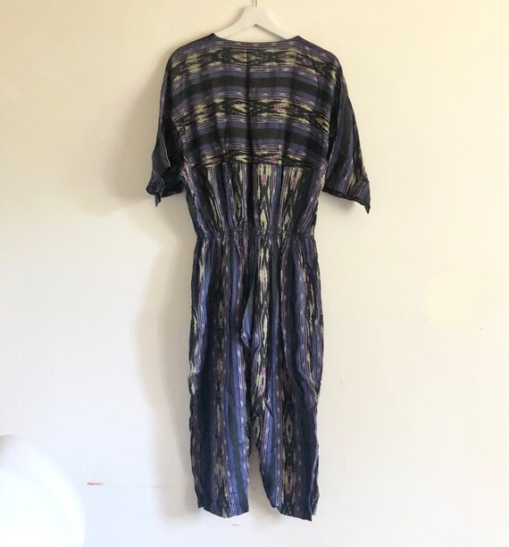 80's Ikat Jumpsuit  made in India  vintage - Gem