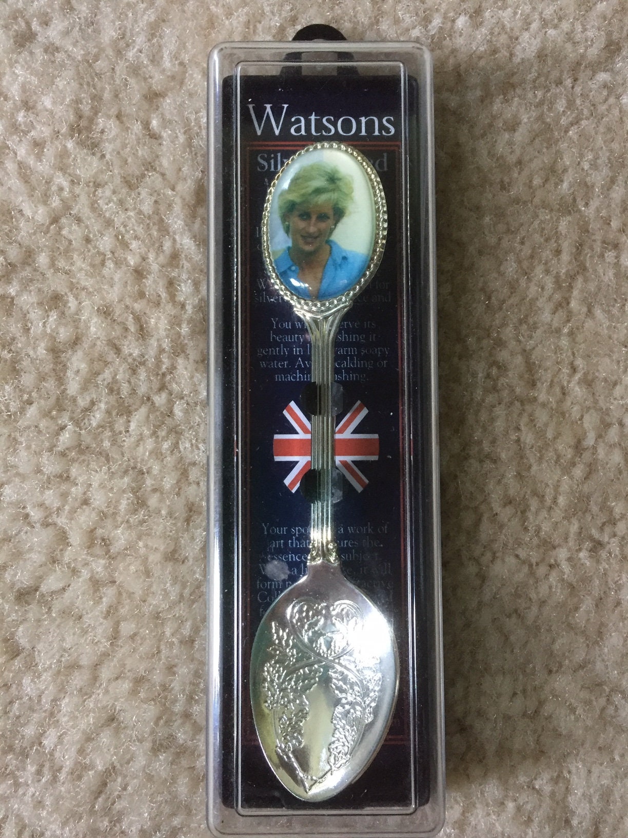 Princess Diana Crested Silver Plated Souvenir Spoon Design A 