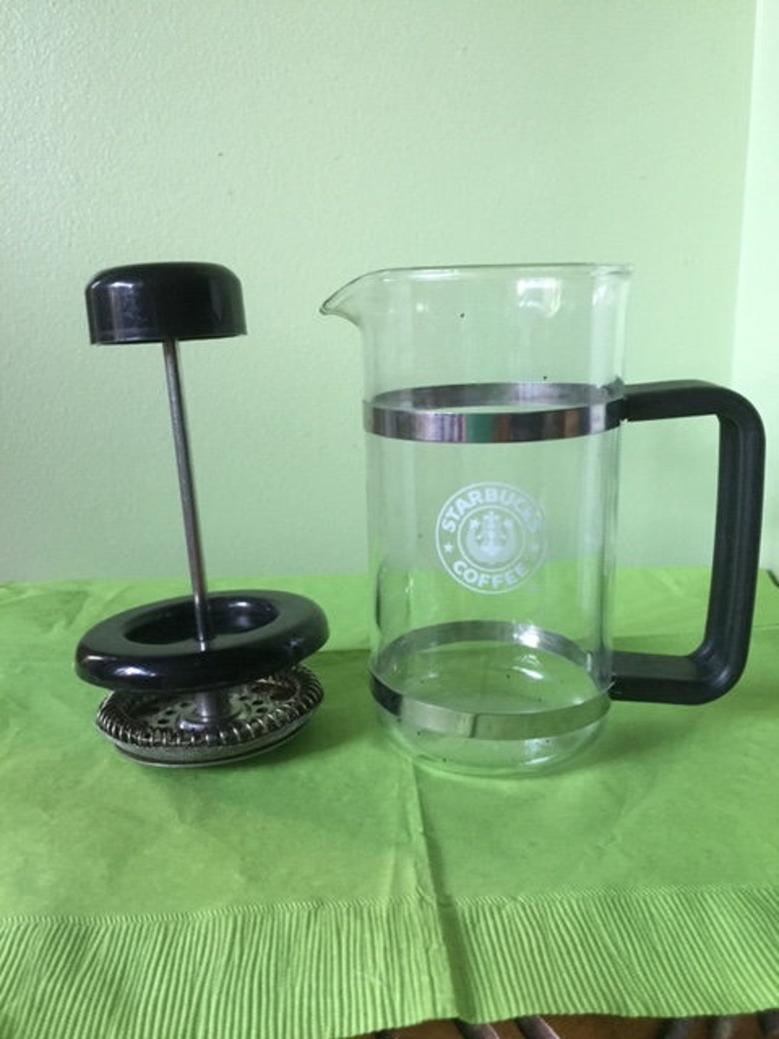 Vintage Starbucks Cafetiere 1980s Logo Coffee Press Etsy Finland