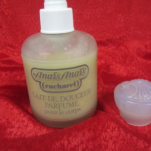 Vintage parfume, Anais Anais, dispenser bottle, spray nozzle, almost full