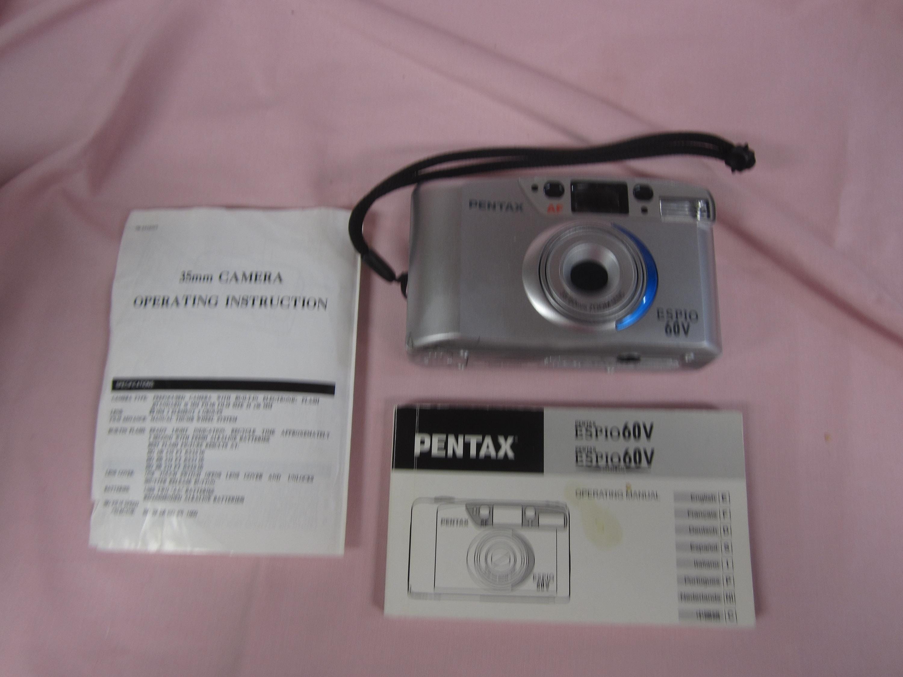 Vintage Camera, Pentax ESPIO 60V, Manual Included, Working