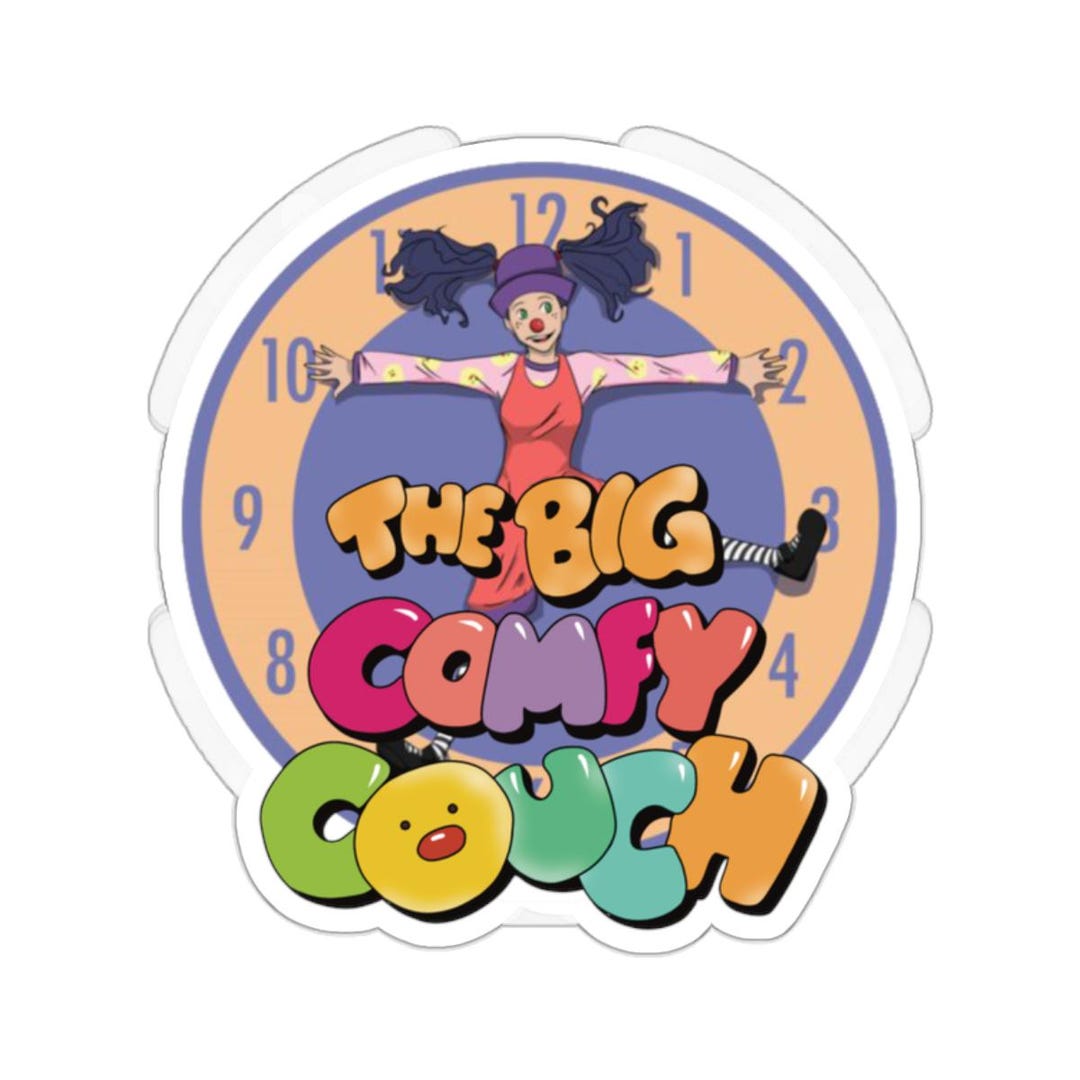 The Big Comfy Couch Loonette Clock Rug Stretch Kiss-cut Sticker - Etsy