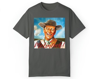 Koszulka z krótkim rękawem McLintock John Wayne Vintage Retro Cowboy Western Movie Akwarela Unisex Comfort Colors