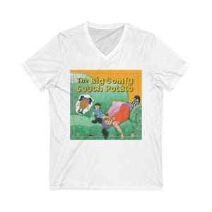 The Big Comfy Couch Potato Retro TV Unisex Short Sleeve V-Neck Tee