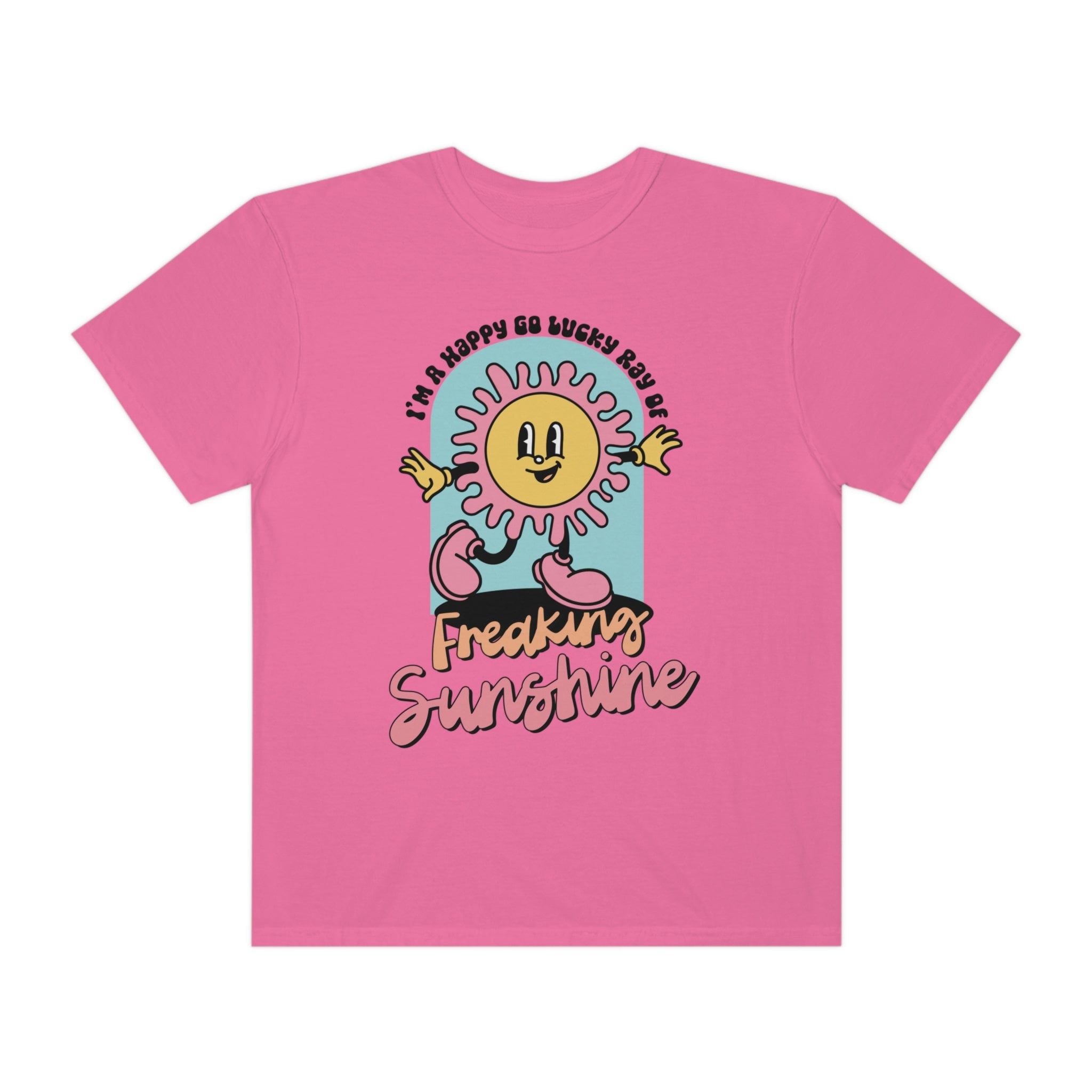 I'm A Happy Go Lucky Ray of Freaking Sunshine Retro Groovy Flower