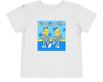 Bananer i pyjamas Australiensisk retro-TV-serie med logotyp och tapet Unisex Bella+Canvas kortärmad t-shirt för småbarn