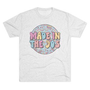 T-shirt a maniche corte tri-blend unisex retrò realizzata negli anni &#39;90