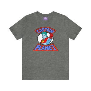 Captain Planet Logo Retro TV Show Unisex Bella+Canvas Short Sleeve Tee