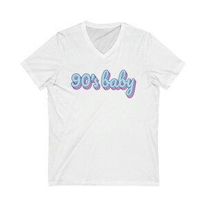 Short Sleeve 90s Baby V-Neck Unisex Tee
