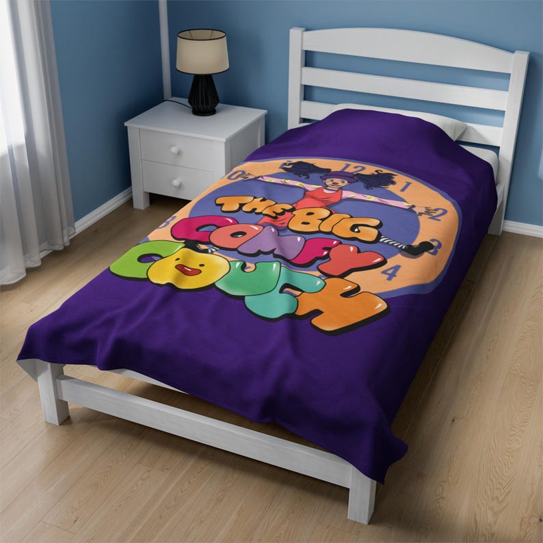 The Big Comfy Couch Loonette Clock Rug Stretch Velveteen Plush Blanket ...