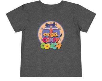 The Big Comfy Couch Loonette Clock Rug Stretch Toddler Unisex Bella+Canvas Short Sleeve Tee