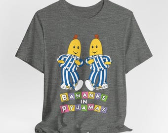 Bananer i pyjamas Australiensisk retro-TV-serie Unisex Bella+Canvas kortärmad t-shirt