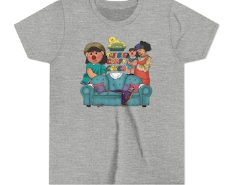 The Big Comfy Couch Retro TV Characters and Couch Unisex Bella+Canvas Youth Short Sleeve Tee