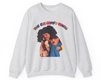 The Big Comfy Couch Retro TV Loonette en Molly Say Hi uniseks sweatshirt met ronde hals