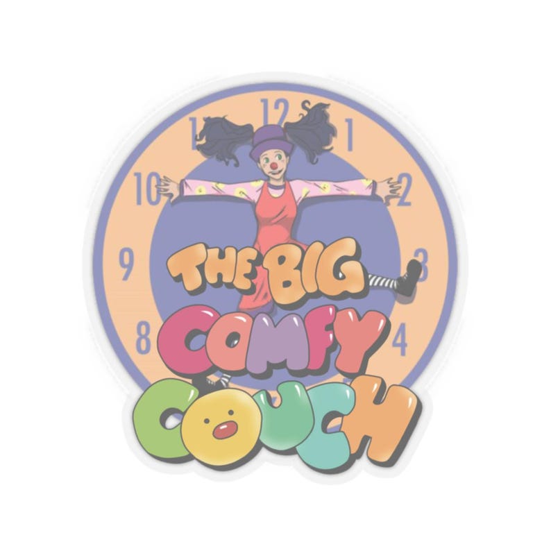 The Big Comfy Couch Loonette Clock Rug Stretch Kiss-cut Sticker - Etsy