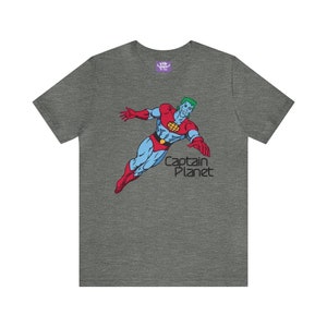 Captain Planet Superhero Retro TV Show Unisex Short Sleeve Tee