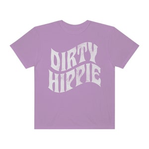 Dirty Hippie White Distressed Comfort Colors Short Sleeve Tee