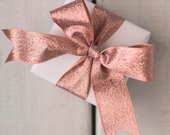 40 mm/ 1.75” ROSE GOLD Sparkle Ribbon x 4 metres Exact Rose Gold shade suitable for weddings