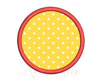 Circle Applique Embroidery Design - 9 Sizes - Circle Shape Applique - dst exp hus jef pes vip vp3 xxx - Instant Download