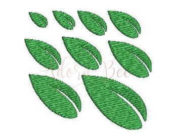 Mini Leaf Embroidery Design - 9 Sizes - Spring Tree Plant Leaves - dst exp hus jef pec pes shv vip vp3 xxx - Instant Download