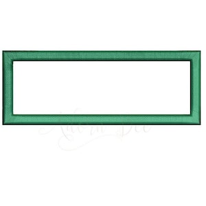 Rectangle Applique Embroidery Design - 12 Sizes - Rectangle Shape Name Frame - dst exp hus jef pes vip vp3 xxx - Instant Download