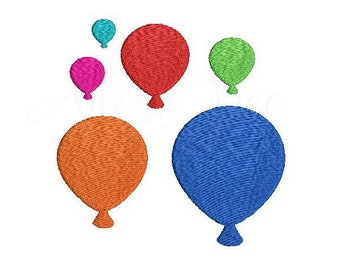 Mini Balloon Embroidery Design - 6 Sizes - Party Birthday Balloon - Instant Download
