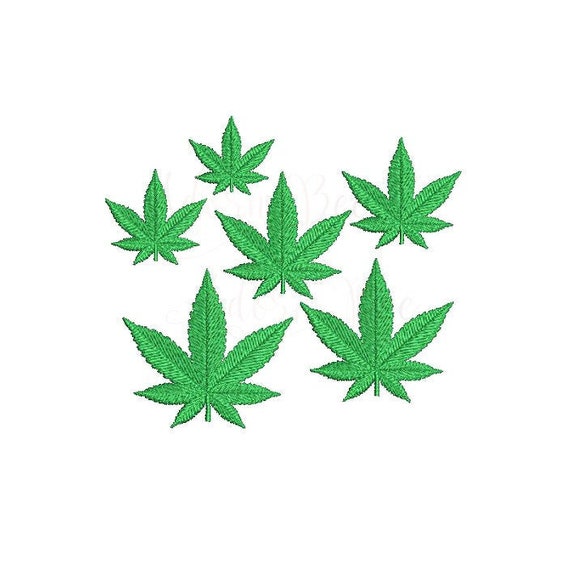 Mini marijuana cannabis leaf embroidery design  6 sizes  dst exp hus Mini marijuana cannabis leaf embroidery design  6 sizes  dst exp hus