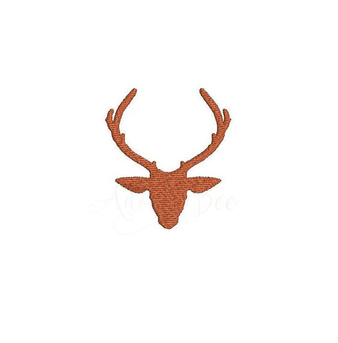 Deer Head Embroidery Design 6 Sizes Winter Christmas Antler Mini Frame Dst Exp Hus Jef Pec Pes