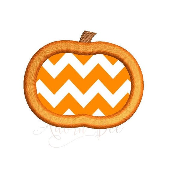 Pumpkin Applique Embroidery Design - 10 Sizes - Autumn Fall Thanksgiving Halloween - dst exp hus jef pes vip vp3 xxx - Instant Download Il_570xn