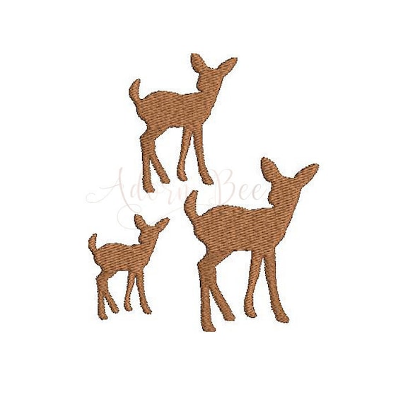 Mini deer embroidery design  3 sizes  fawn winter christmas reindeer Mini deer embroidery design  3 sizes  fawn winter christmas reindeer