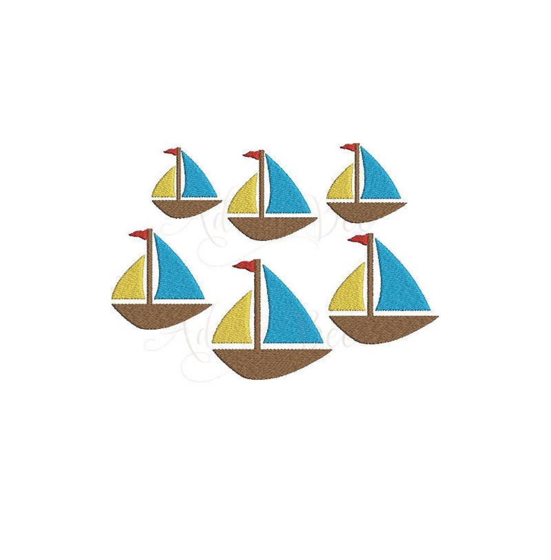 Mini Sailboat Embroidery Design 6 Sizes Sea Ocean Boat Dst Exp Hus Jef mini-sailboat-embroidery-design-6-sizes-sea-ocean-boat-dst-exp-hus-jef