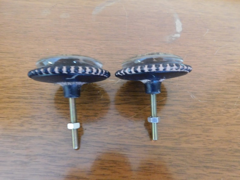 4 large black and beige floral pewter knobs drawer pulls