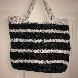 Unique, Durable, Plarn Tote made from Recycled Grocery Bags