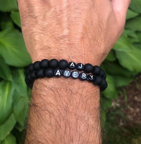 Custom bead 2024 bracelet mens