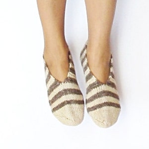 Handmade Wool Slippers: Knitted Warm Winter Shoes