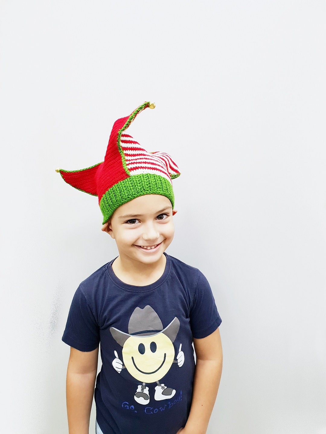 Christmas Jester Hat Three Colors Newborn to Adult Crocheted Etsy