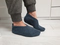 Wool Slippers, Natural Woolen Slippers, Hand Knitted slippers, Handmade Slippers, warm slippers, leg warmers product logo