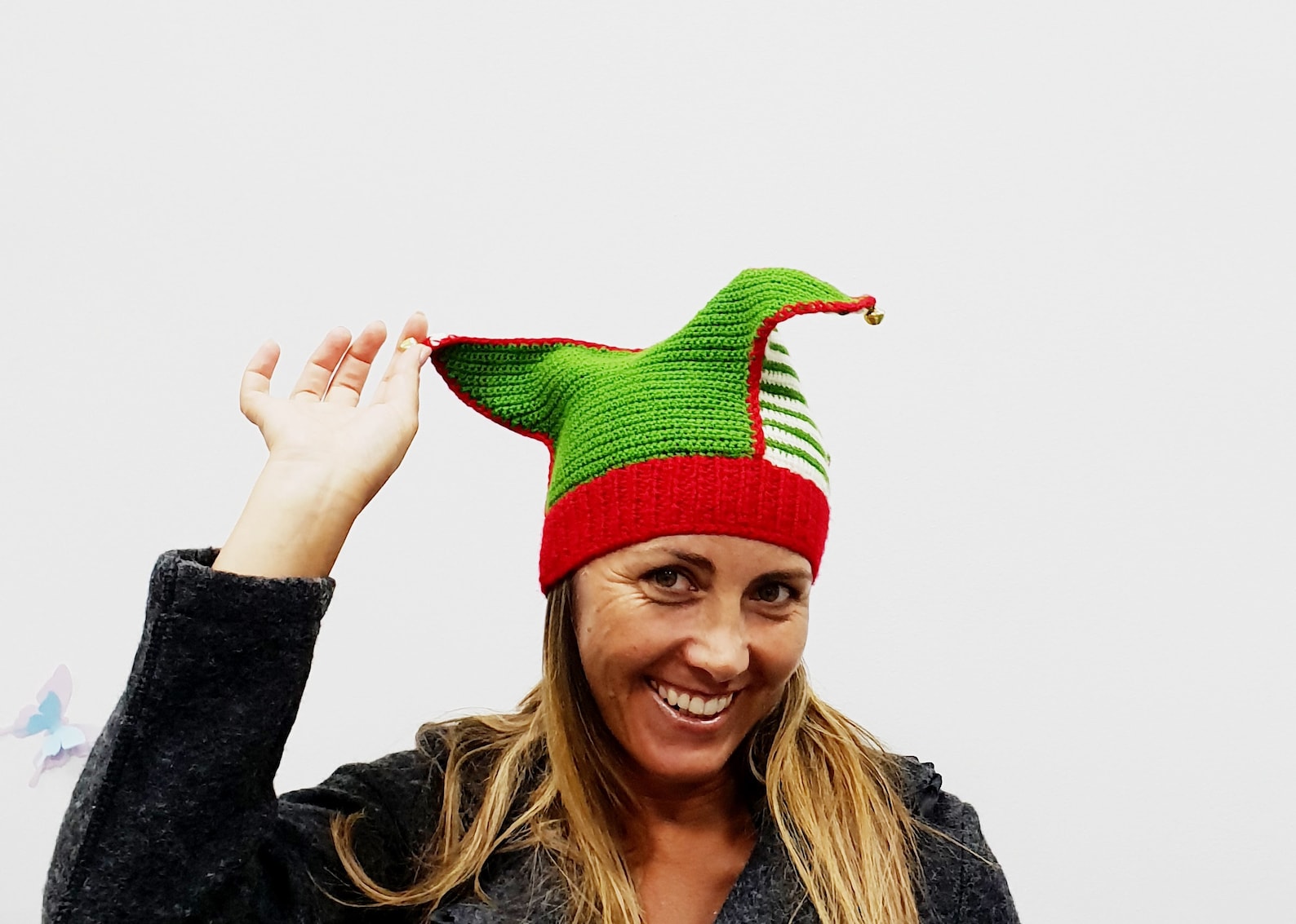 Christmas Jester Hat Three Colors Newborn to Adult Crocheted Etsy