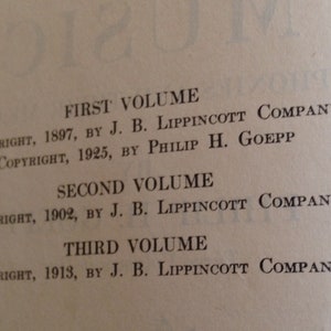 Libro de música antiguo raro, 1925 Derechos de autor, Grandes obras musicales de Philip H. Goepp, Impreso en EE. UU. y en excelentes condiciones. imagen 6