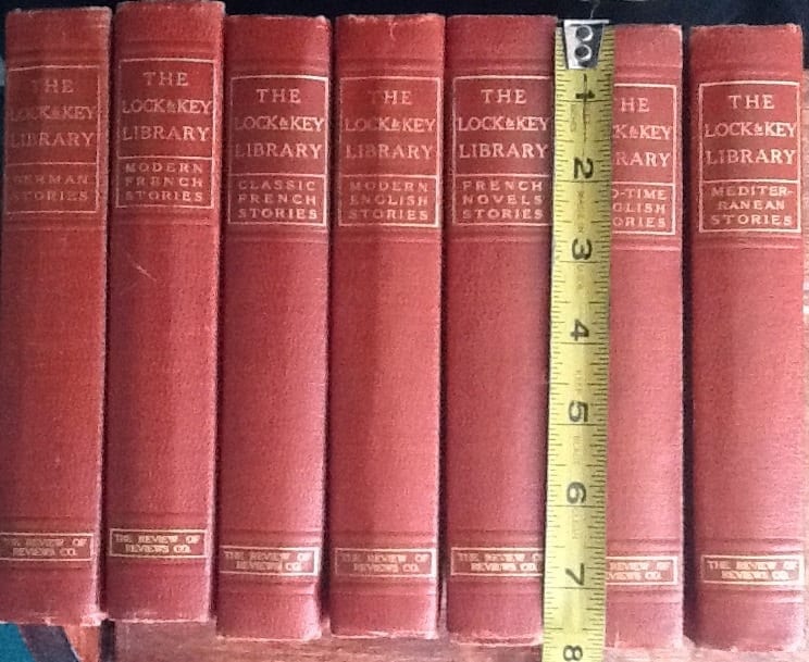 Lock & Key Library Set of Seven Antique Books 1909 Etsy