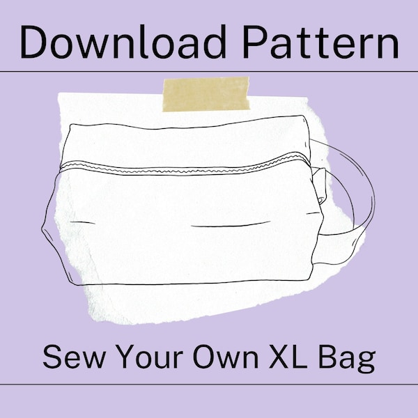 Pattern - Sew your own XL Bag | Easy Sewing Project | Beginner Sewing Project | DIY Project Bag| Learn to Sew | Sewing 101 | Zipper Bag